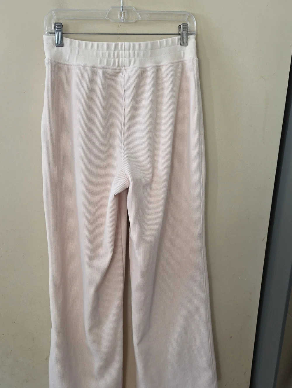 Marine Layer Ribbed Wide-Leg Pants in Creamy White Small